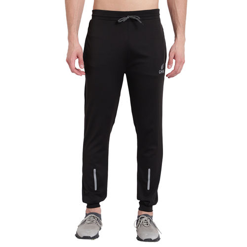 Vegan Nuggets Ghhs Solid Black Mens Track Pants With Drawstring For Gym, Running And Jogging