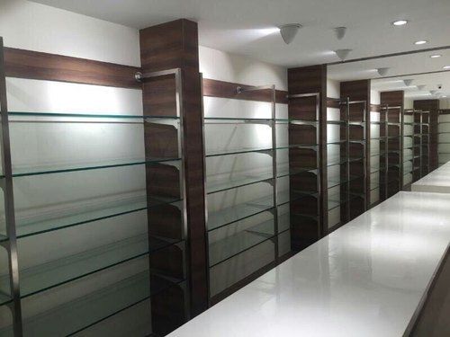 Wall Mounted Glass Shelves, for Supermarket, Warranty: 1 Year