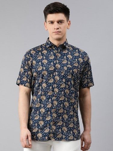 Mens Casual Cotton Printed Shirt