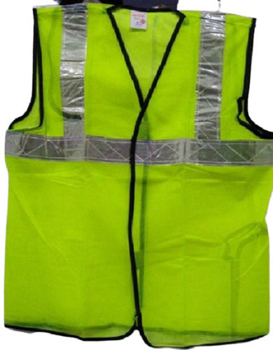 White Mens Polyester Without Sleeves Jacket For Traffic Control And Construction