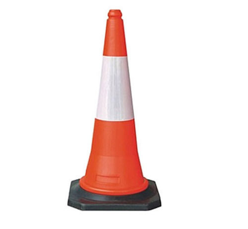 Red HDPE Plastic Road Safety Cone For Traffic Control