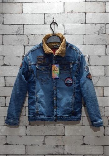 View Similar Products Blue Kids Denim Jacket, Full Sleeves