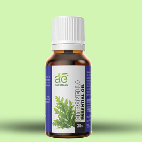 100% Pure Natural Distilled Citronella Essential Oil For Skin And Hair Care, 30 Ml