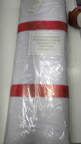 60 Inch Width Plain Snow White Poshlene Net Fabric For Designer Apparel Application: Industrial