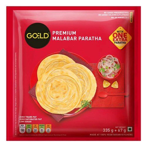 Goeld Premium Malabar Paratha, Packaging Type: Packet