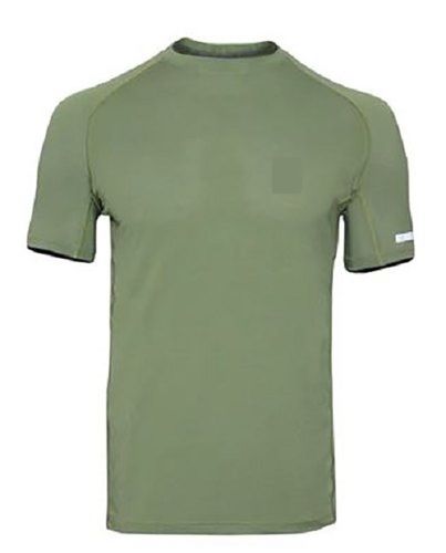 Grey Mens Round Neck Gym T-Shirt