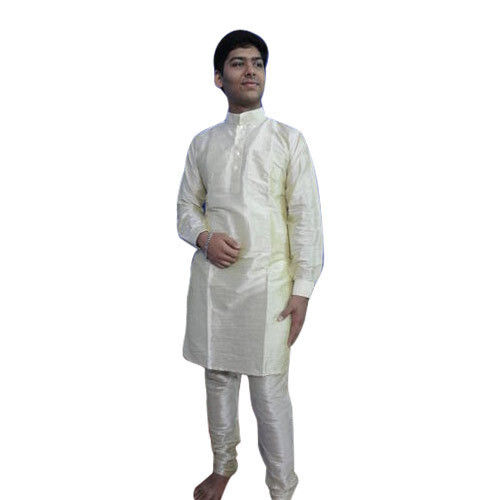 Multi Color Full Sleeves Pure Silk Material Round Collar Neck Men'S Pathani Suit