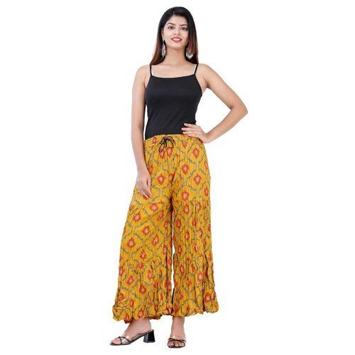 100% Plain Cotton Rayon Palazzo For Casual Wear, Upto 34 Inches Waist Application: Industrial