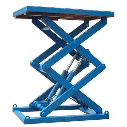 12 Feet Mild Steel Hydraulic Scissor Lift, 3 X 6 Feet Table