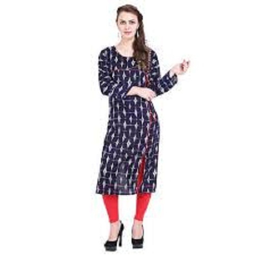 Navy Blue Short Kurti for Women