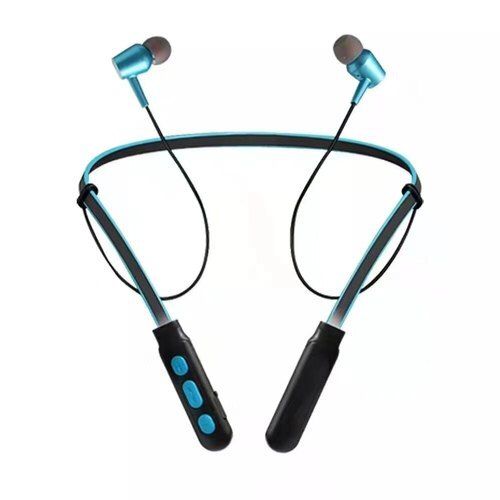 Sky Blue And Black Wireless Neckband