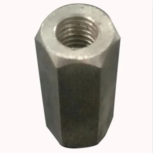 30 Mm Length Polished Finishing Hexagonal Silver Stainless Steel Long Nut Size: Different Sizes Available