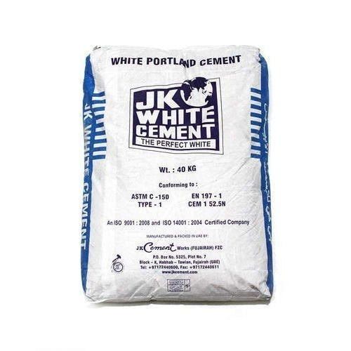 Grade 53 Easy To Apply Industrial Matte Finished White Cement 40 Kilograms