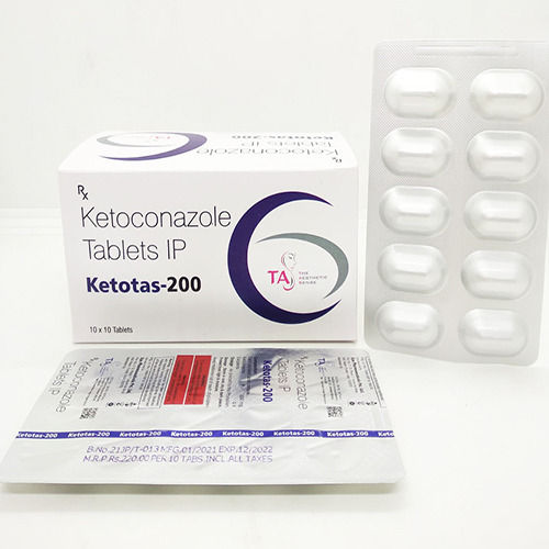 Ketotas-200 Ketoconazole 200 Mg Antifungal Tablet, 10x10 Alu Alu Pack