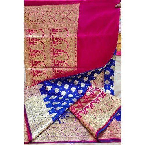 Red Wedding Printed Katan Banarasi Sarees