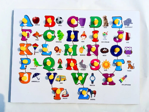 Multicolor WOODEN ABCD BOARD FOR KIDS, Child Age Group: 0-3 Yrs