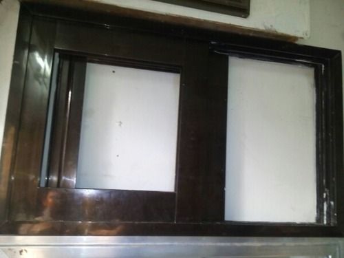 Aluminium Kitchen Window, With Glass, Color: Brown