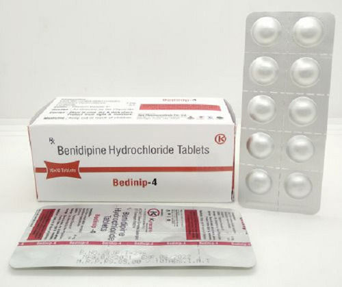 ऑटोमैटिक बेनिडिपिन 4 Mg हाइपरटेंसिओम टैबलेट, 10X10 अलु अलु पैक