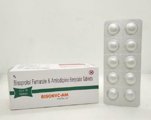 Brass Biosonyc-Am Bisoprolol Fumarate And Amlodipine Besylate Tablets, 10X10 Alu Alu