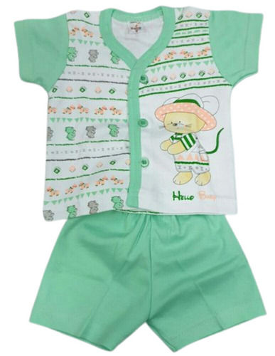 Comfortable And Breathable Printed Casual Wear Cotton Dress For Baby