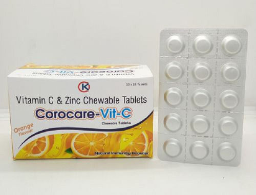 Black Corocare-Vit-C Vitamin C And Zinc Chewable Immunity Booster Tablets, 10X15 Alu Alu