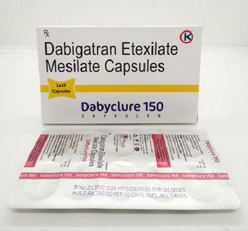 DABYCLURE 150 Dabigatran Etexilate Anticoagulant Capsules, 1x10 Alu Alu Pack