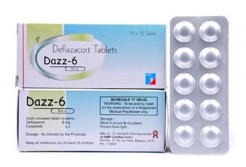 Dazz-6 Deflazacort 6 Mg Tablets, 10x10 Alu Alu Pack