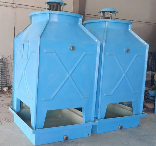 Flow-tech Equipment Fiberglass Reinforced Polyester Blue FRP Cooling Tower, Square