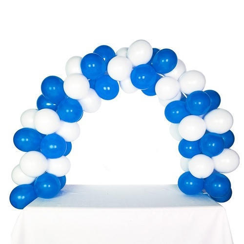 Blue And White Latex 9 Inch Decorative Balloon, Size: 18 Inch