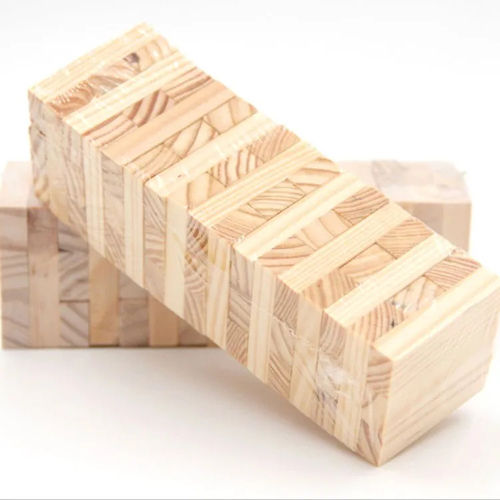 Light Weight 15x15x46 Cm Brown Wooden Jenga Block