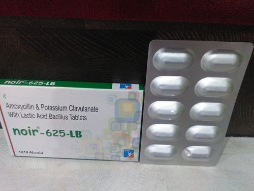 Noir-625 Amoxycillin And Potassium Clavulanate 625 Mg Antibiotic Tablet, 1x10 Alu Alu