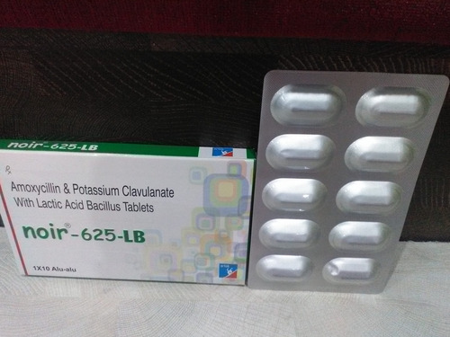 NOIR-625-lb Amoxycillin, पोटेशियम क्लैवुलनेट और लैक्टिक एसिड बेसिलस एंटीबायोटिक टैबलेट