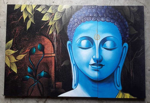 Buddha Wall Painting, Size: 12x18, 18x24, 18x36, 21x27, Material: Wooden