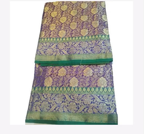 Party Wear Zari Work Designer Brocade Saree For Ladies