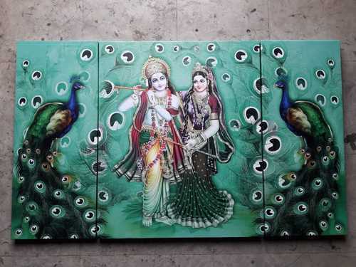 Designer Radha Krishna Wall Painting, Size: 18x24