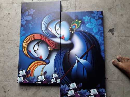 Krishna with Cows Painting, Packaging Type: Box