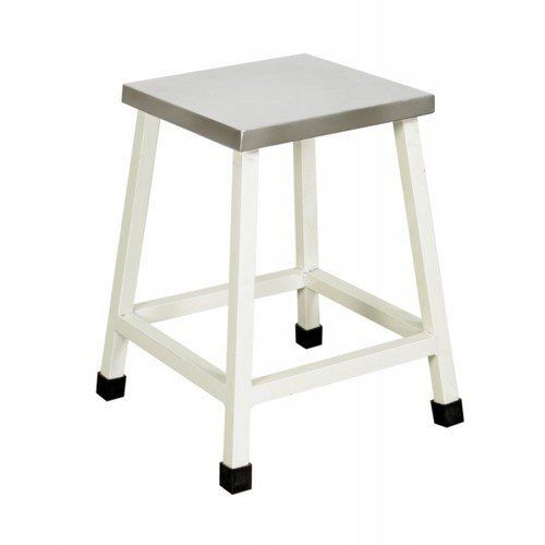 Mild Steel MS Square Stool, Finish: Powder Coating, Legs Pipe: 25mm