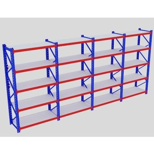 White Paint Coated Mild Steel Heavy Duty Shelving Rack, Storage Capacity 200 Kg at Best Price