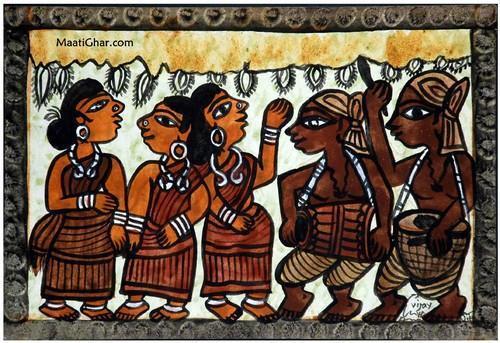 Paitkar Tribal Folk Paintings of Jharkhand, Size: 11x7.5 inches