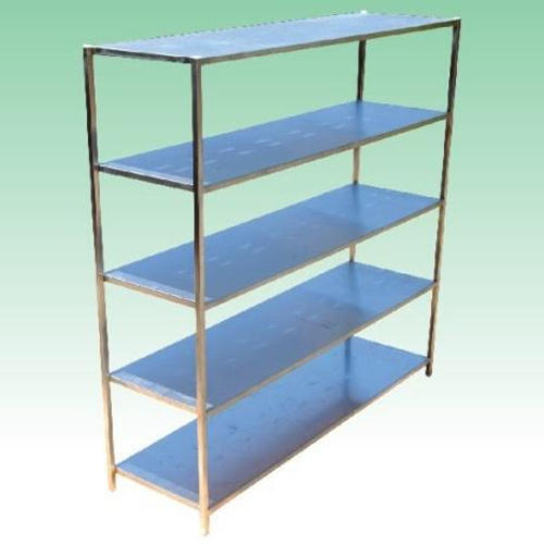 Stainless Steel 5 Shelves Ss Floor Mounted Rack, For Hospital