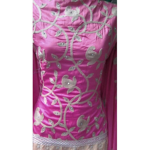 Unstitched Cotton Party Wear Punjabi Suit