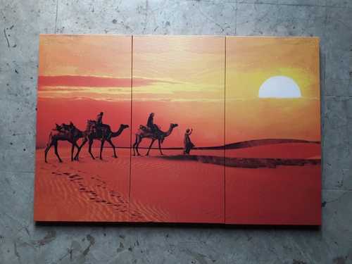 Wooden Designer Wall Painting, Lamination Type: Paper Laminate