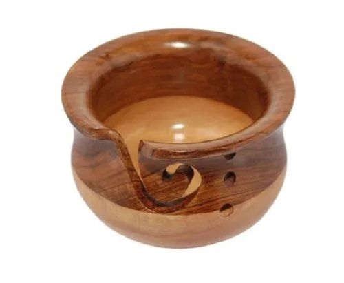 8x4inch Plain Oval Shape Steam Beech and Sheesham Wood Yarn Bowl