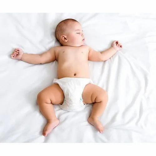 Non Woven White Diaper For Infant And 2 Year Baby