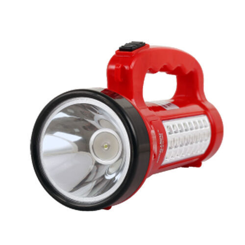 Plastic Body White Light Rechargeable Hand Torch, 5000 Mah