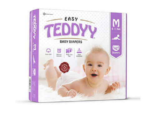 Teddyy Extra Soft New Born Baby Disposable Diapers With Re-Sealable Side Tabs