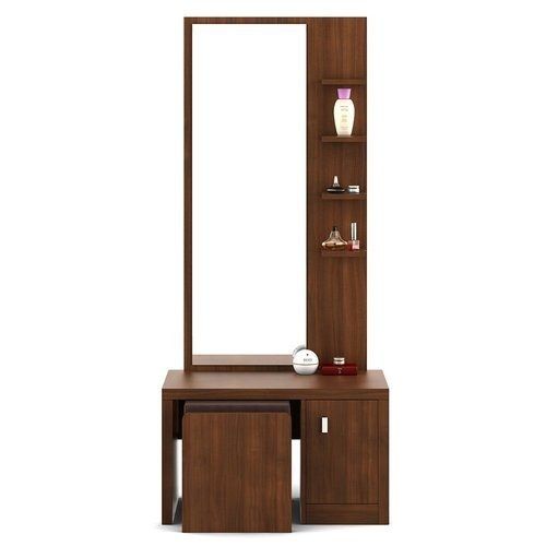 Free Stand Polished Finish Termite Resistant Solid Wooden Dressing Table 