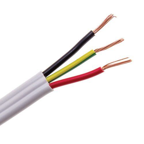 90 Meter Length Copper Higher Flexibility Fire Proof PVC Insulation Type 3 Core Electrical Cables