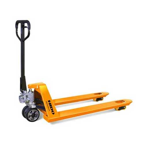 Black And Yellow Hand Operated Pallet Truck For Industrial, 200-500 Kg Loading Capacity