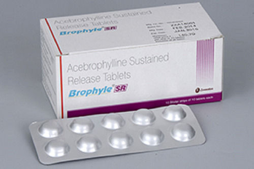 BROPHYLE SR Acebrophylline 200 MG Sustained Release Tablet, 10x10 Alu Alu